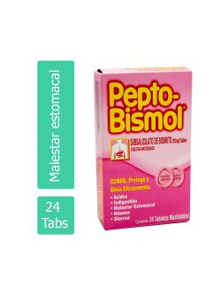 Pepto Bismol 262 mg Caja Con 24 Tabletas Masticables