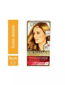 Tinte Para Cabello Loreal Paris Imédia Excellence Caja Con 7 Piezas Color Rubio Dorado 7.3