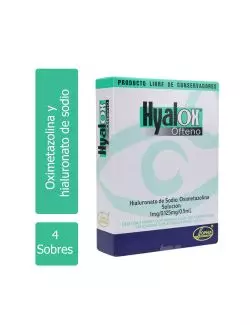 Hyalox Ofteno Solución 1mg/0.125mg/0.5mL Con 4 Sobres