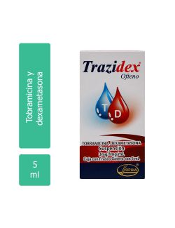 Trazidex Ofteno 3 mg/1 mg/mL Caja Con Frasco Gotero Con 5 mL -  RX
