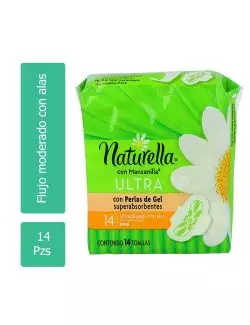 Toallas Sanitarias Naturella Con Manzanilla Ultra Empaque Con 14 Piezas