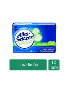 Alka Seltzer Caja Con 12 Tabletas Efervescentes Sabor Lima-Limón