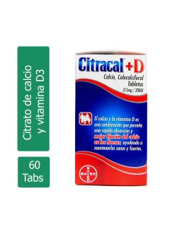 Citracal +D Caja Con Frasco Con 60 Tabletas Recubiertas