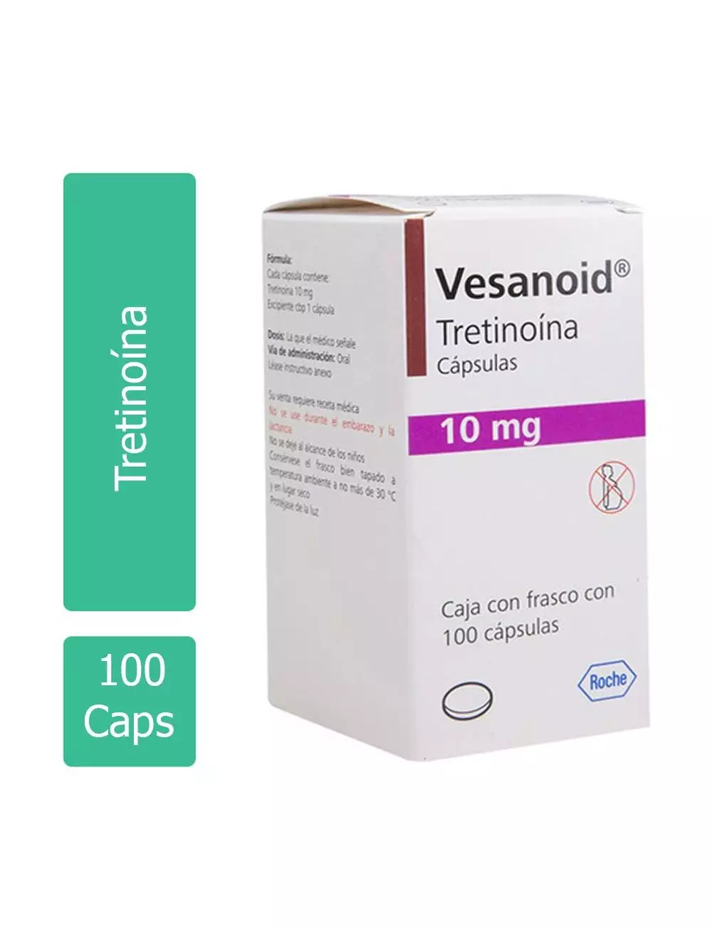 Vesanoid® 10 mg (Tretinoína) - 100 Cápsulas - Roche