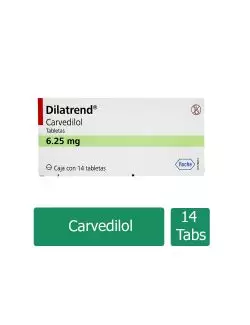 Dilatrend 6.25 mg Caja Con 14 Tabletas