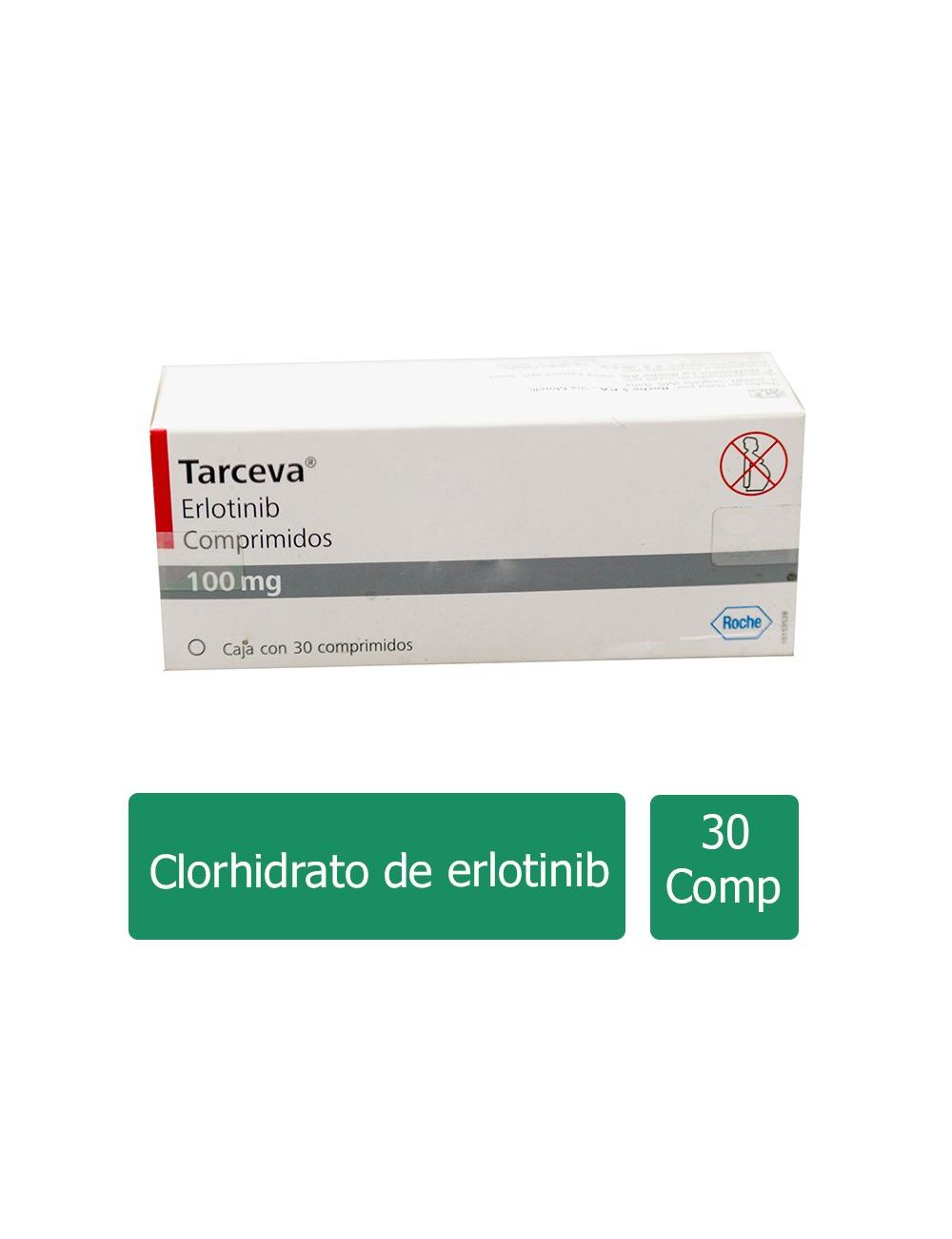 TARCEVA® (Erlotinib) 100mg - Caja con 30 Comprimidos - Roche