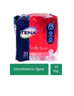 Toallas Sanitarias Tena Lady MIni Bolsa Con 10 Piezas