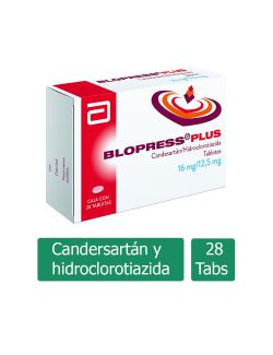 Blopress Pluss 16 mg/ 12.5 mg Caja Con 28 Tabletas