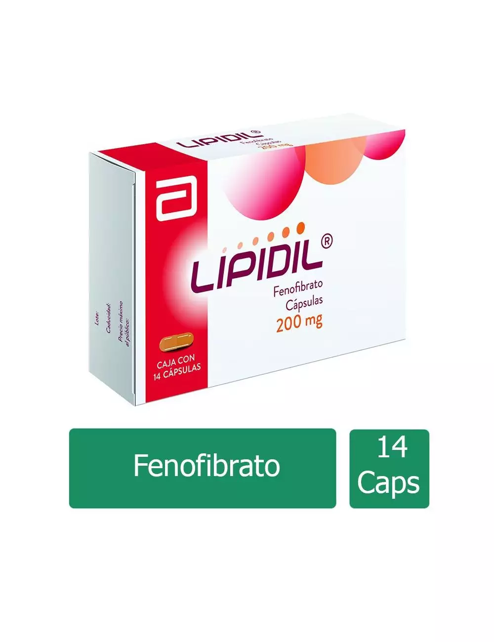 Lipidil® 200mg (Fenofibrato) - 14 Cápsulas - Abbott