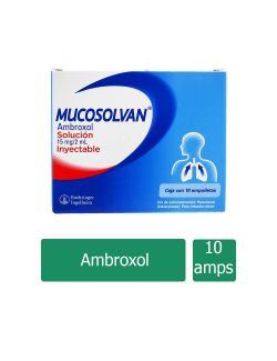 Mucosolvan Solución Inyectable 15 mg /2 mL Caja Con 10 Ampolletas
