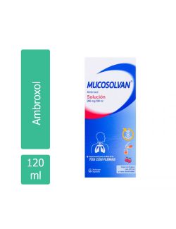Mucosolvan Solución 300 mg /100 mL Caja Con Frasco Con 120 mL Sabor Frambuesa