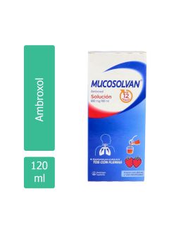 Mucosolvan Solución 600 mg/ 100 mL Caja Con Frasco Con 120 mL Sabor Fresa
