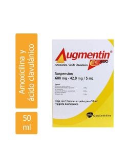 Augmentin ES 600mg/42.9mg/5 mL Frasco En polvo para 50 mL - RX2