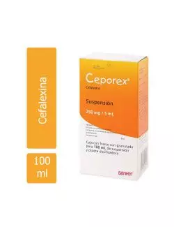 Ceporex Suspensión 250mg/5mL Caja Con Frasco Con  100mL - RX2