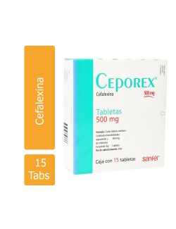 Ceporex 500mg Caja Con 15 Tabletas -RX2