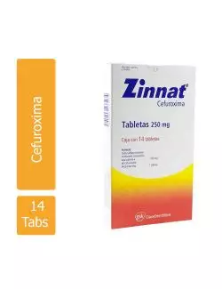 Zinnat 250mg Caja Con 14 Tabletas -RX2