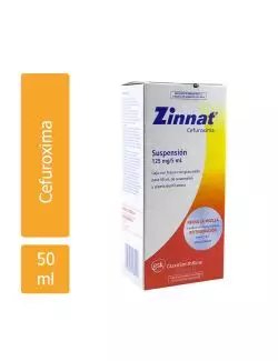 Zinnat 125 mg/5 mL Frasco Con Granulado Para 50 mL De Suspensión -RX2