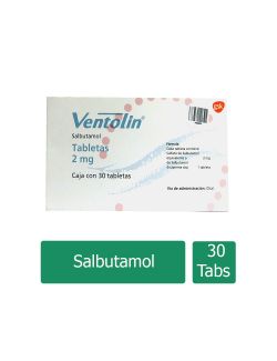 Ventolin 2mg Caja Con 30 Tabletas