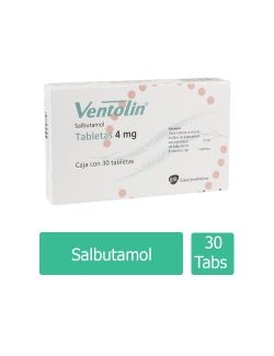 Ventolin 4 mg Caja Con 30 Tabletas