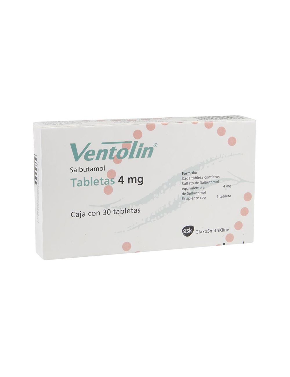 Ventolin 4 mg Caja Con 30 Tabletas