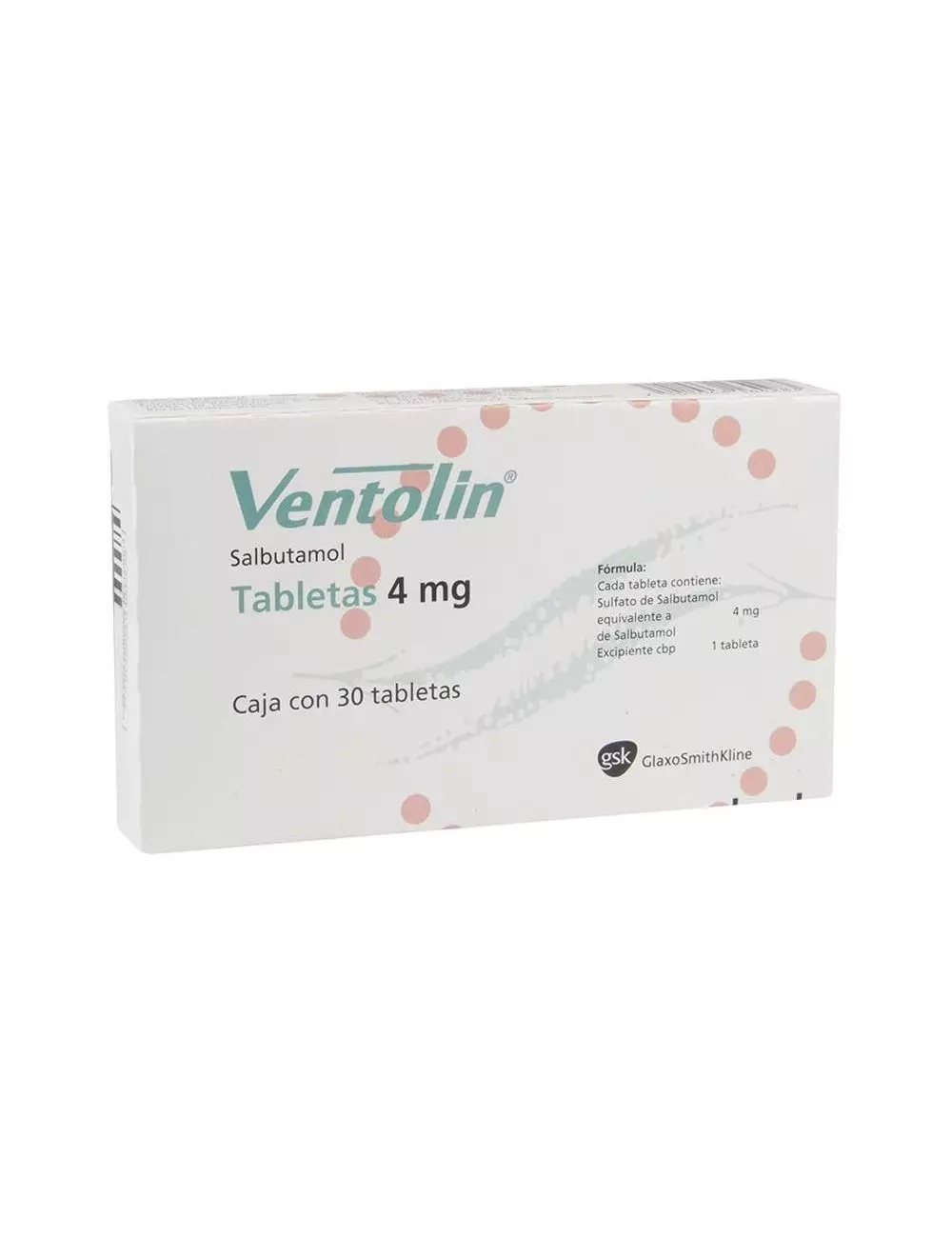 Ventolin 4 mg Caja Con 30 Tabletas