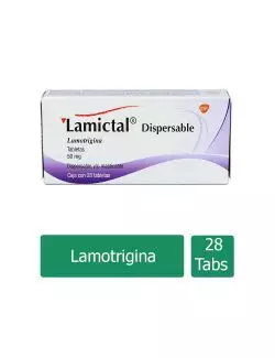 Lamictal Dispersable 50 mg Caja Con 28 Tabletas