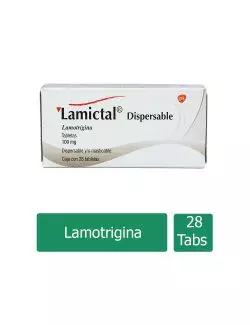 Lamictal® Masticable 100 mg - 28 Tabletas | Lamotrigina | GlaxoSmithKline