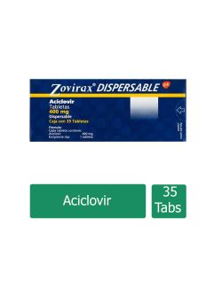 Zovirax Dispersable 400 mg Caja Con 35 Tabletas