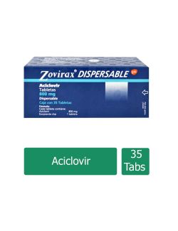 Zobirax Dispersable 800 mg (Aciclovir) - 35 Tabletas - Laboratorio GlaxoSmithKline