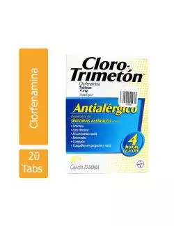 CloroTrimeton 4mg Caja Con 20 Tabletas