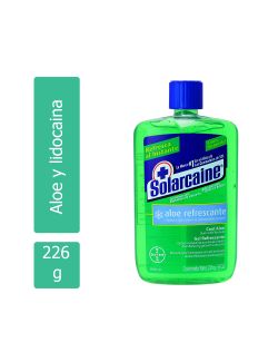 Solarcaine Gel Refrescante Con Lidocaína Botella Con 226 g