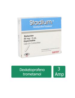 Stadium Solución Inyectable 50 mg Caja Con 3 Ampolletas