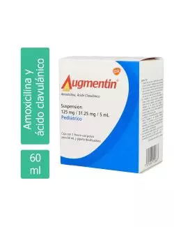 Augmentin 125 mg / 31.25 mg / 5 mL Frasco Con Polvo Para 60 mL - RX2