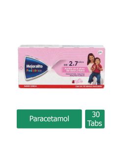 Mejoralito Pediátrico 80 mg 30 Tabletas Sabor Cereza