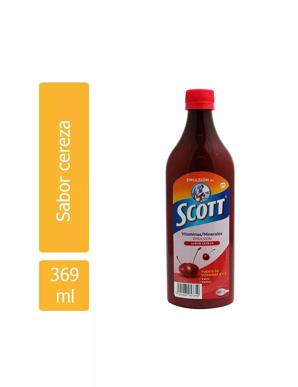 Emulsión De Scott Botella Con 369 mL Sabor Cereza