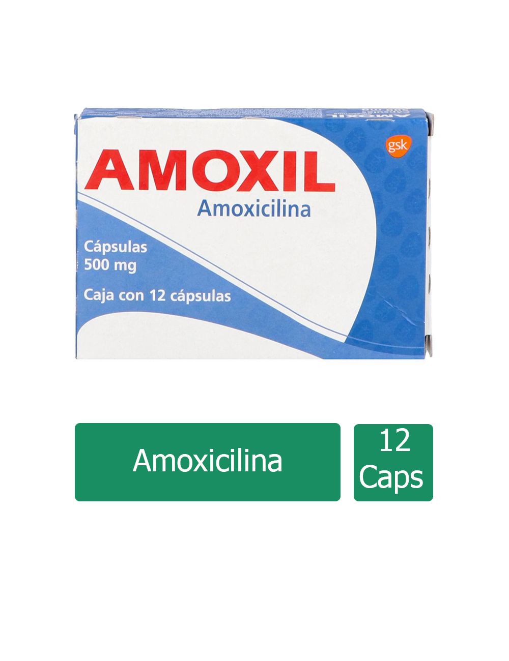 Amoxil 500 mg Caja Con 12 Cápsulas RX2