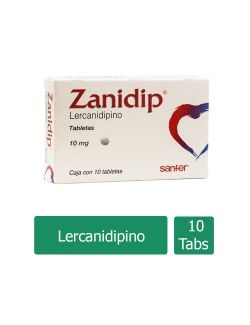 Zanidip 10 mg Caja Con 10 Tabletas