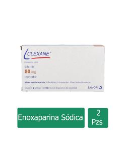Clexane 80 mg Solución Caja Con 2 Jeringas Con 0.8 mL - RX