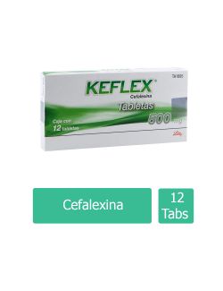 Keflex 500 mg Caja Con 12 Tabletas - RX2