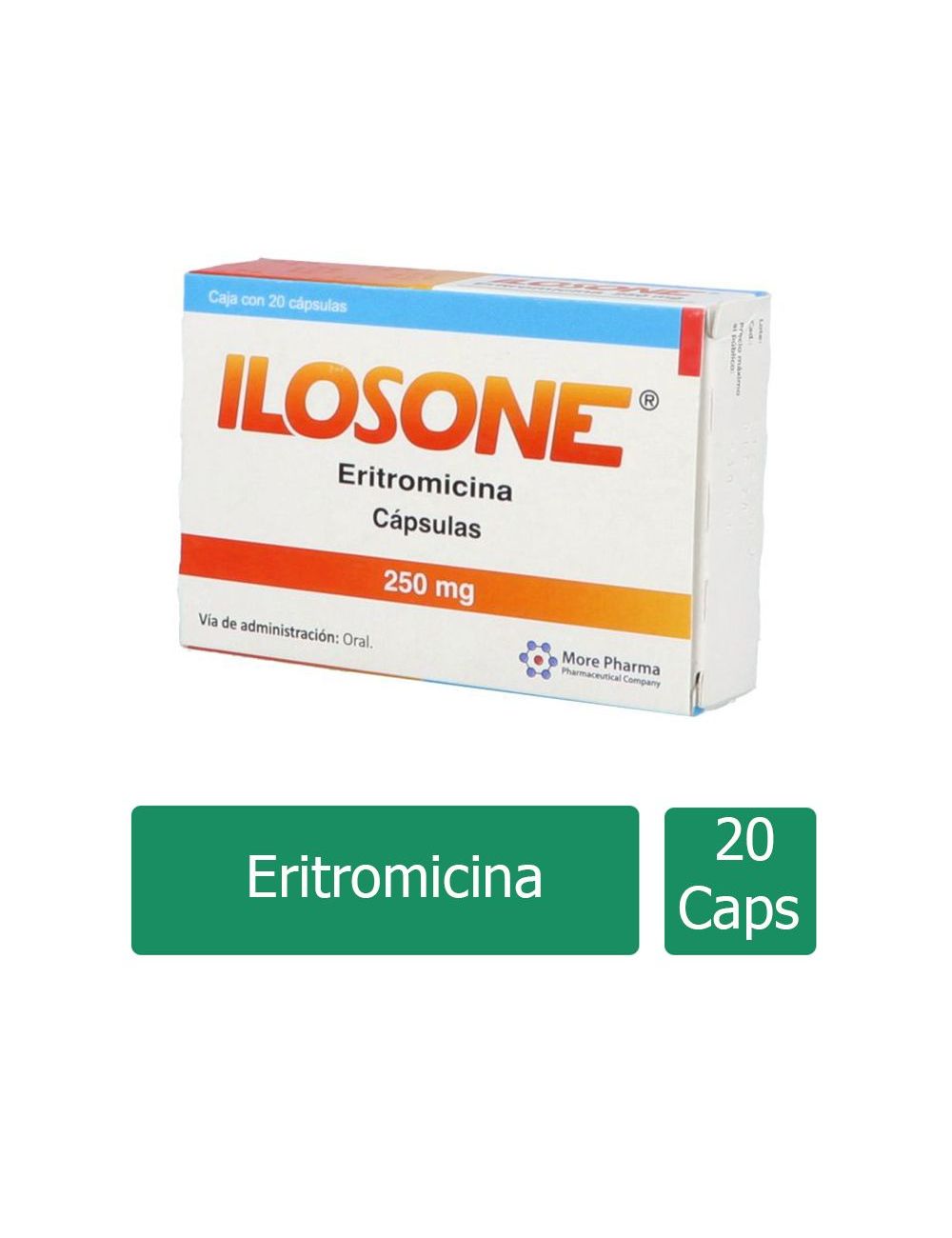 Ilosone 250mg Caja Con 20 Cápsulas RX2