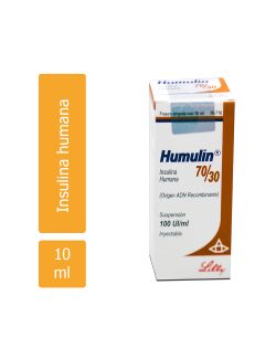 Humulin 70 / 30 Solución Inyectable 100 UI / mL Frasco Ámpula Con 10 mL  RX3