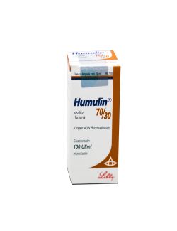 Humulin 70 / 30 Solución Inyectable 100 UI / mL Frasco Ámpula Con 10 mL  RX3