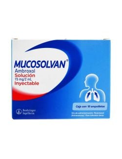 Mucosolvan Solución Inyectable 15 mg /2 mL Caja Con 10 Ampolletas