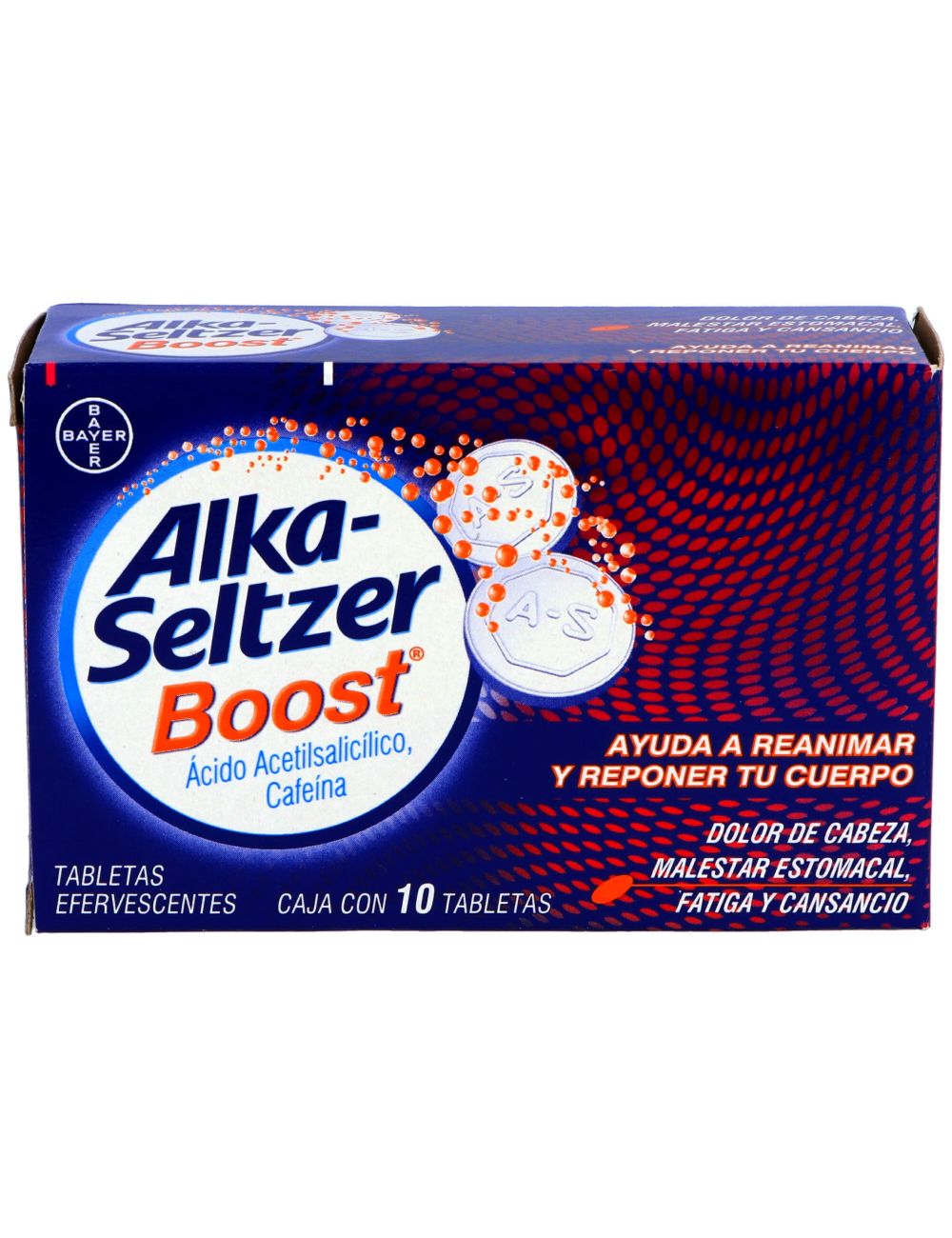 Alka Seltzer Boost 10 Tabletas Efervescentes