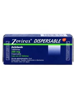 Zovirax Dispersable 200 mg Caja Con 25 Tabletas
