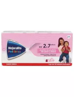 Mejoralito Pediátrico 80 mg 30 Tabletas Sabor Cereza