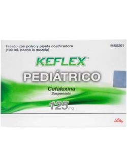 Keflex Pediátrico 125mg  Suspensión Frasco Con 100mL RX2