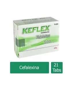 Keflex 500 mg Caja Con 21 Tabletas RX2