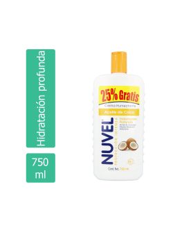 Crema Nuvel Aceite De Coco Botella Con 750 mL