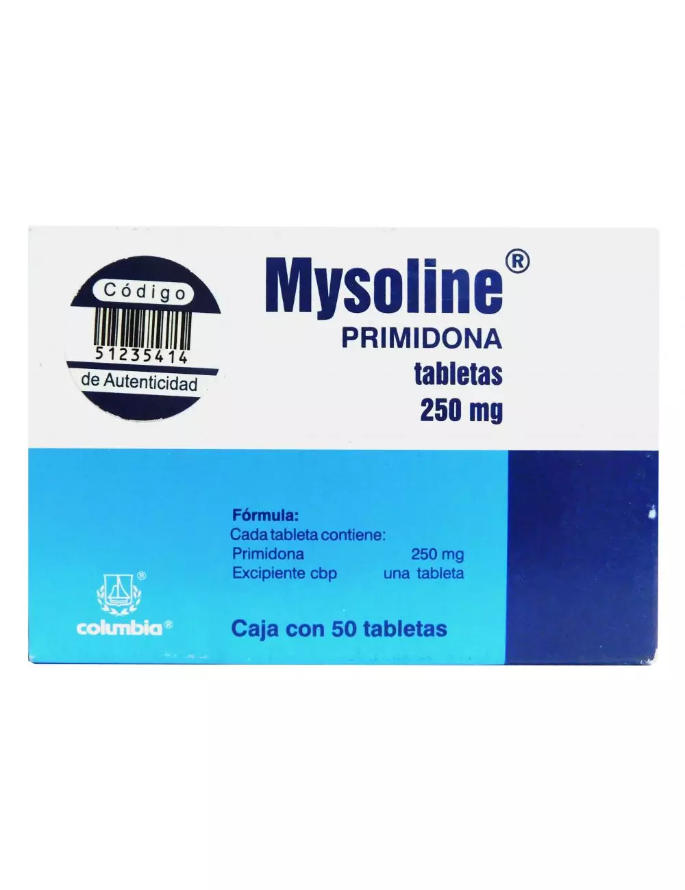 Mysoline 250 mg Caja Con 50 Tabletas